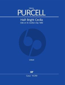 Purcell Hail! Bright Cecilia. Ode on St. Cecilia's Day 1692 Soli-Choir and Orchestra (Vocal Score) (Julia Rosemeyer)