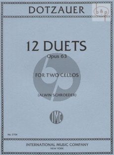 Dotzauer 12 Duets Op.63 2 Violoncellos (Alwin Schroeder)