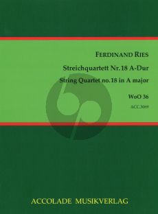 Ries Quartet WoO 36 A-major 2 Violins-Viola-Violoncello (Score/Parts) (Jurgen Schmidt)