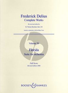 Delius Florida Suite for Orchestra Full Score (Thomas Beecham)