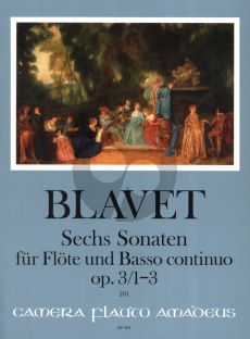 Blavet 6 Sonaten Op.3 vol.1 No.1-3 Flote und Bc (Continuo Aussetzung Winfried Michel)