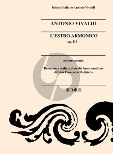 Vivaldi L'Estro Armonico Op. 3 Vol. 2 No. 7 - 12 Violin(s)-Strings-Bc (Score) (Gian Francesco Malipiero)