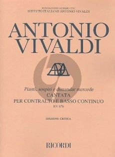 Vivaldi Pianti Sospiri Dimandar Mercede RV 676 Cantata for Alto Voice and Piano