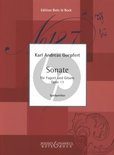 Goepfert Sonate Op.13 fur Fagott und Gitarre (Herausgegeben von Siegfried Behrend)