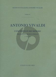 Vivaldi Concerto d-minor RV481 F.VIII n.5 Bassoon-Strings and Bc (Score)