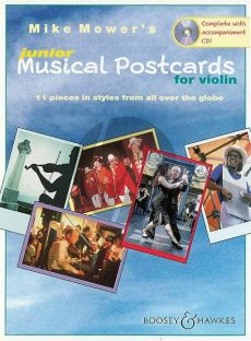 Mower Junior Musical Postcards for Violin (Bk-Cd) (11 pieces in styles from all over the globe)