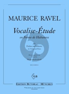 Ravel Vocalise-Étude en Forme de Habanera Violine-Klavier (Heiko Stralendorff)