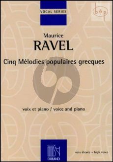 5 Melodies Populaires Grecques High Voice-Piano