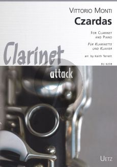 Monti Czardas for Clarinet and Piano (Arranged by Keith Terrett)