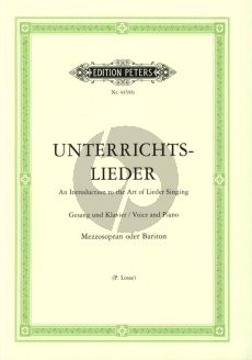 Album Unterrichtslieder - 60 beliebten Liedern fur/for Mittel/Medium Stimme/Voice and Piano (Herausgeber Paul Losse)