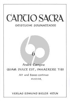 Campra Quam Dulce Est Inhaerere Tibi Alt Stimme und Bc