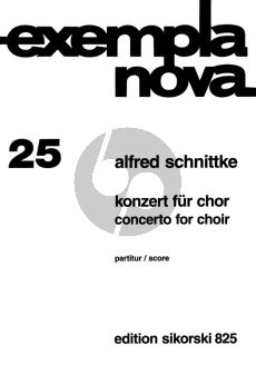 Schnittke Konzert fur Chor / Concerto for Choir (1984 / 85) SSAATTBB Score (Gesangstexte in Russisch (Kyrillisch und Transliteriert)