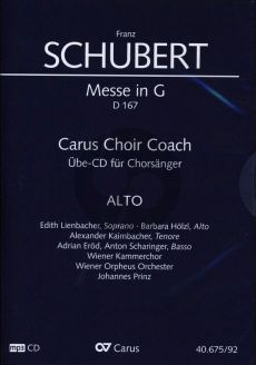 Schubert Messe G-dur D.167 Alt Chorstimme MP3-CD (Carus Choir Coach)