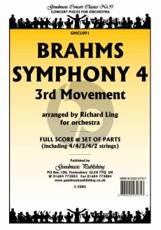 Brahms Symphony No.4 - 3rd Movement for Orchestra Score and Parts (Arranged by Richard Ling)