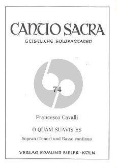 Cavalli O Quam Suavis Es fur Sopran[Tenor].-Basso Continuo