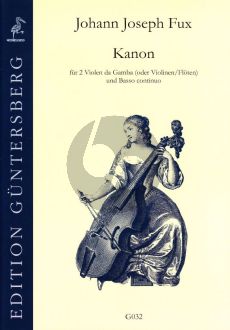 Fux Kanon 2 Violas da Gamba [Violins/Flutes]-Bc (Part./Stimmen) (Günter and Leonore von Zadow)