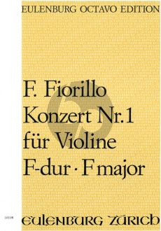 Fiorillo Konzert No.1 F-dur Violine und Orchester (Partitur) (Imre Mezö)